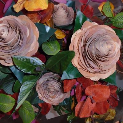 Roses en Écorce de Bouleau Naturel en Bouquet 